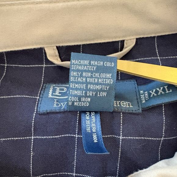 Polo Ralph Lauren Jacket Men’s XXL Beige Harrington Windbreaker Flannel Lined - Picture 10 of 14